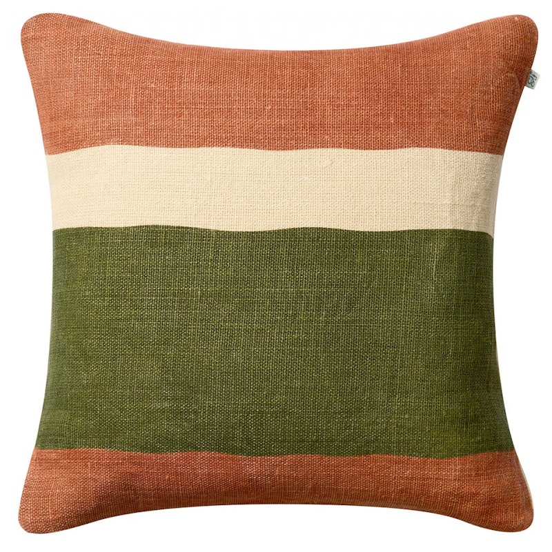 Manali Kissenbezug 50x50 cm, Apricot Orange / Cactus Green
