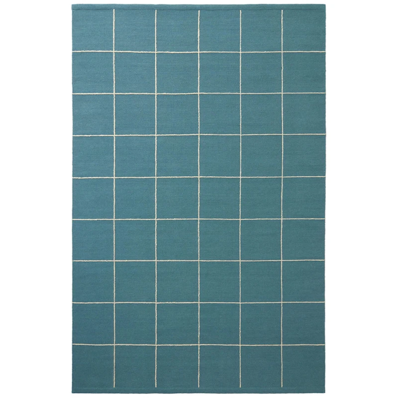Milan Teppich 180x270 cm, Blau / Altweiß