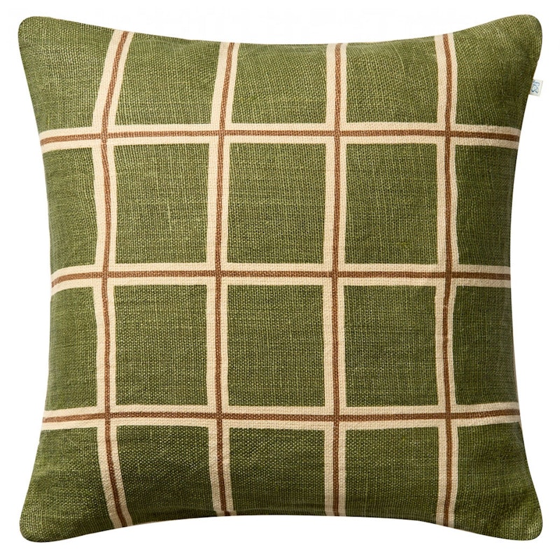 Raha Kissenbezug 50x50 cm, Cactus Green / Taupe