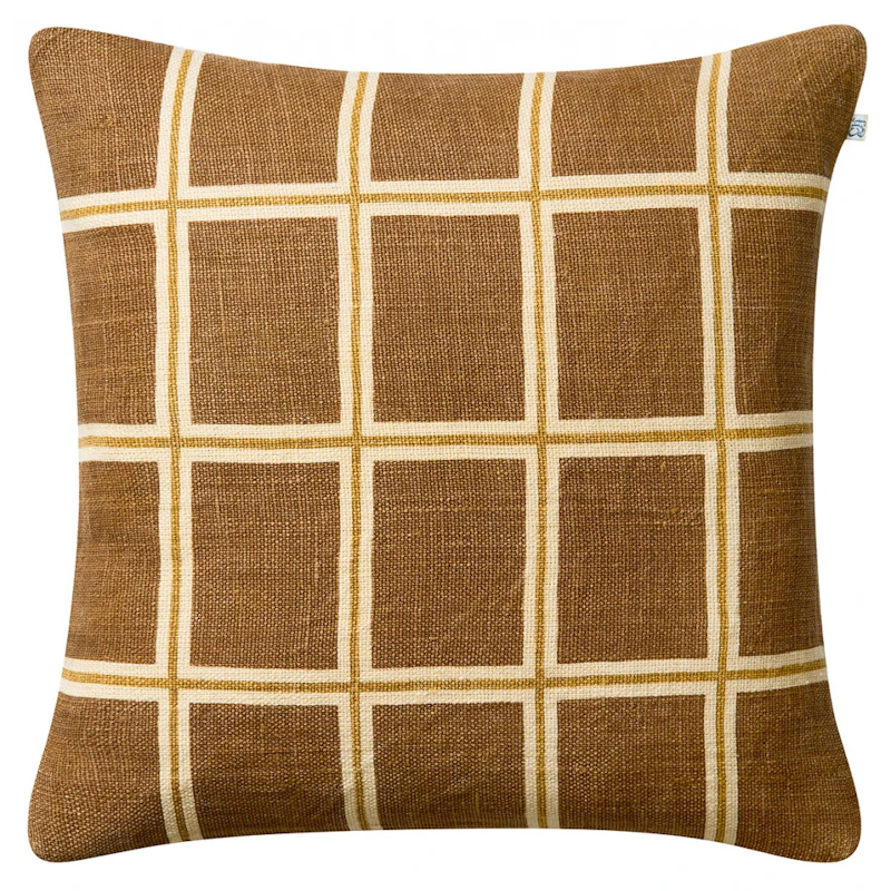 Raha Kissenbezug 50x50 cm, Taupe / Masala Yellow