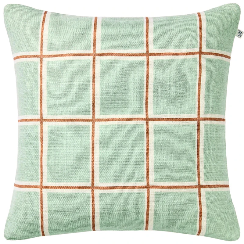 Raha Kissenbezug 50x50 cm, Aqua / Apricot Orange