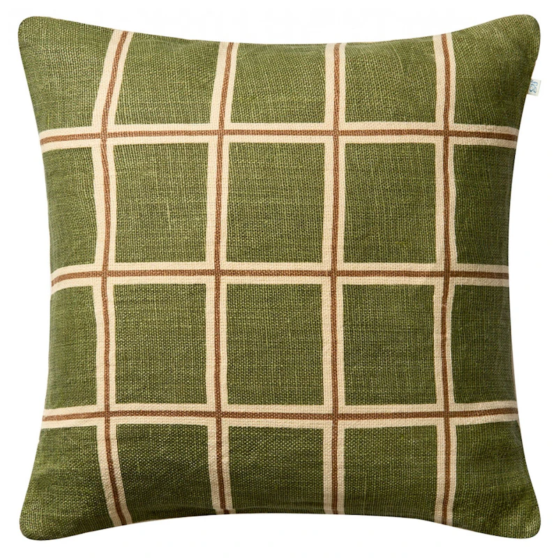 Raha Kissenbezug 50x50 cm, Cactus Green / Taupe