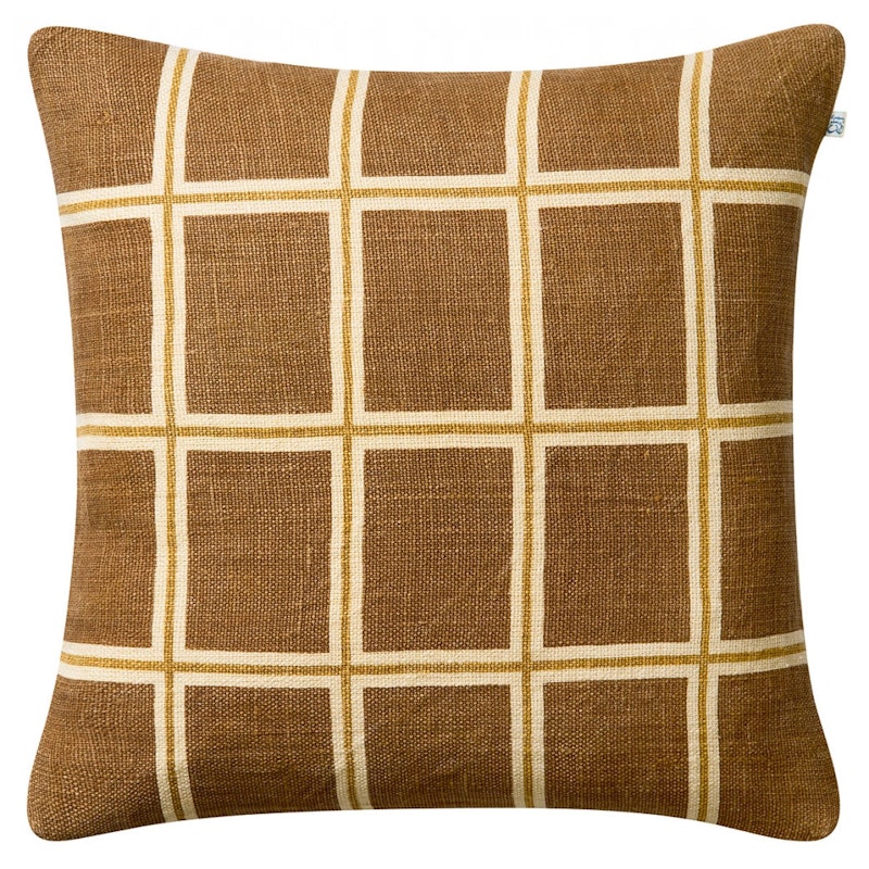 Raha Kissenbezug 50x50 cm, Taupe / Masala Yellow