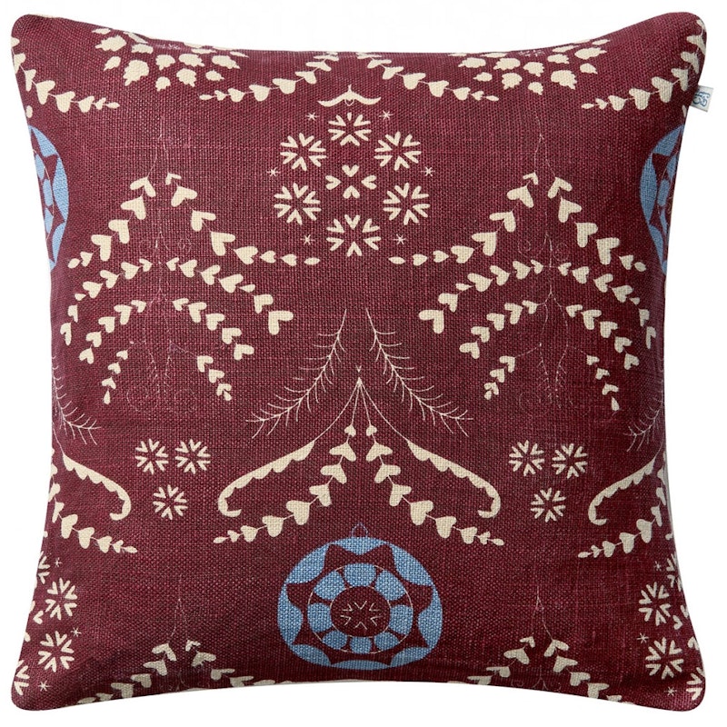 Rani Kissenbezug 50x50 cm, Ruby / Dusty Blue