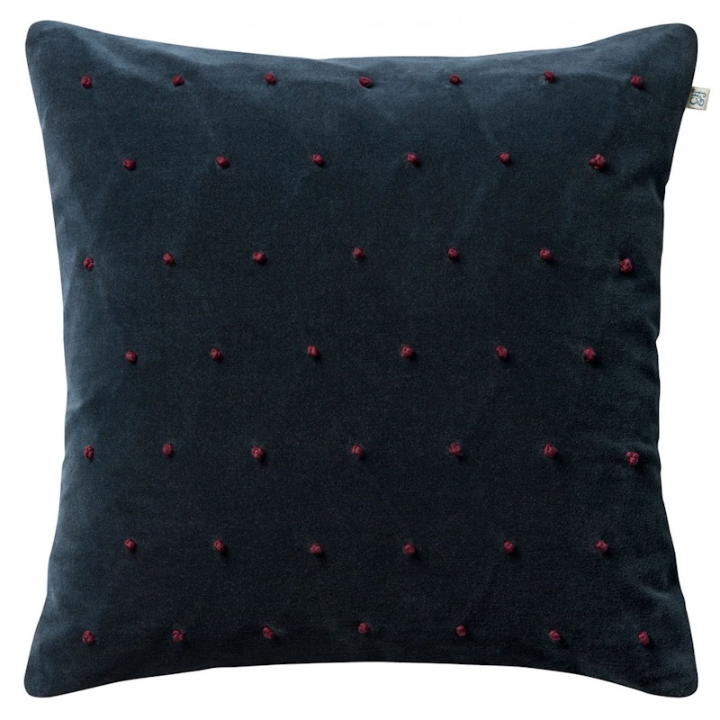 Roma Kissenbezug 50x50 cm, Sea Blue / Ruby