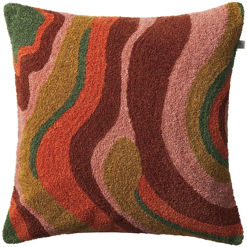 Sagar Kissenbezug Bouclé-Stoff 50x50 cm, Apricot Orange / Rose