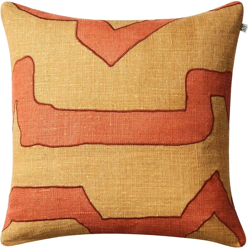 Sikkim Kissenbezug 50x50 cm, Apricot Orange / Khaki