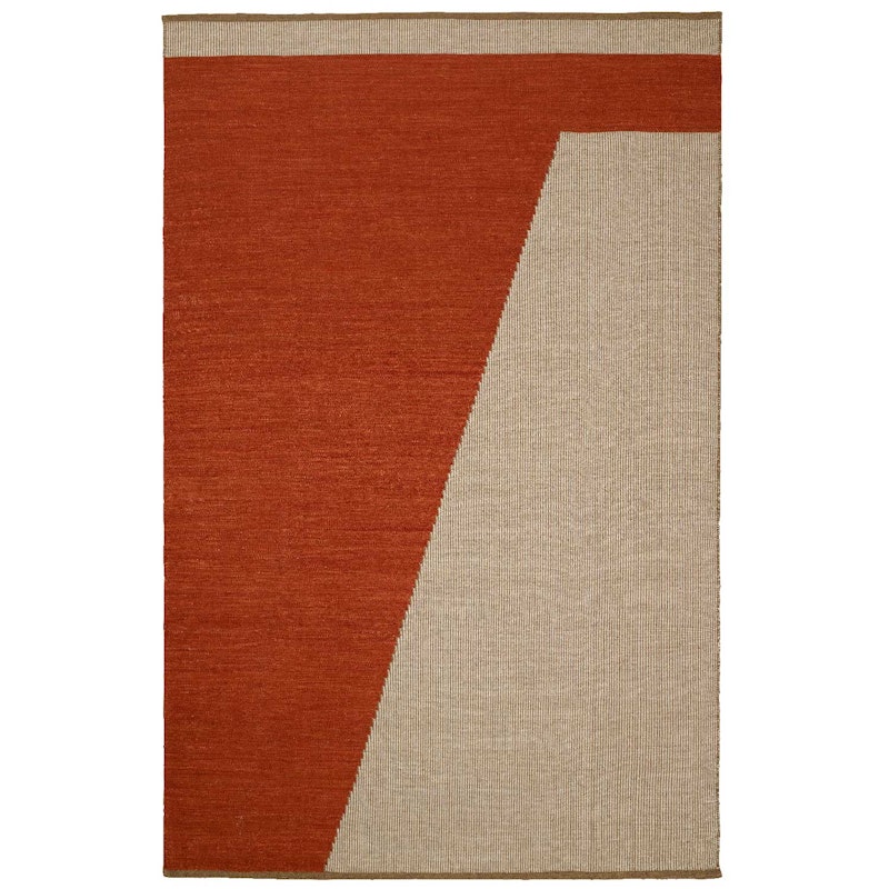 Una Traceable Teppich 180x270 cm, Rostrot/ Beige/ Off-White