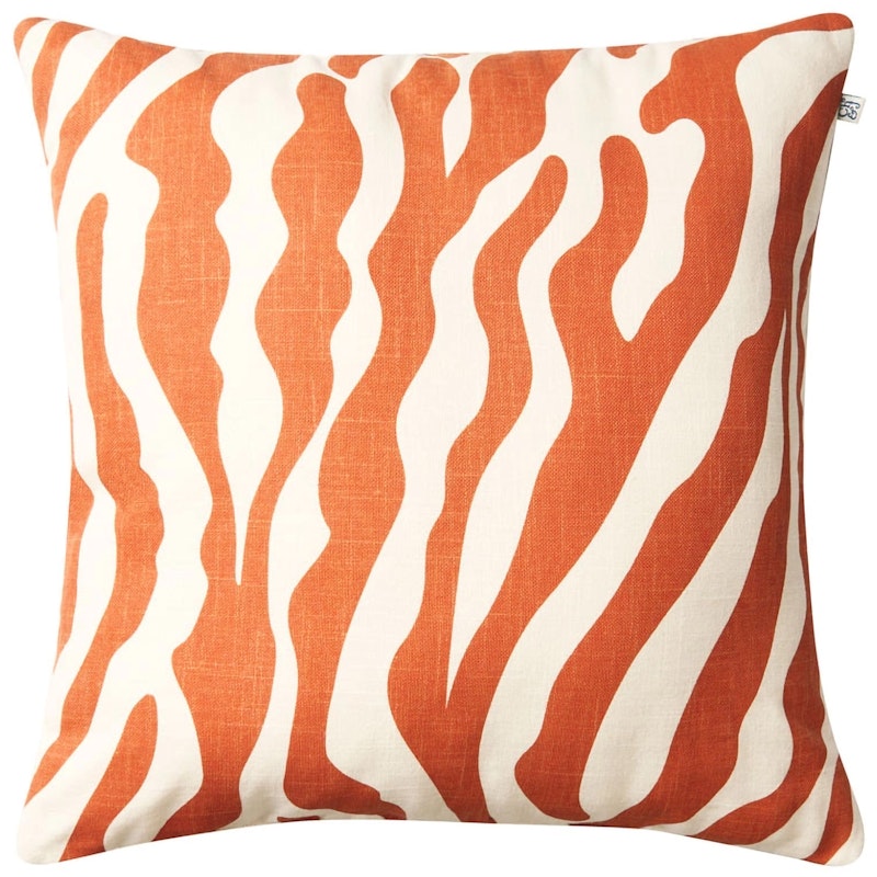 Zebra Kissen 50x50 cm, Orange/Altweiß