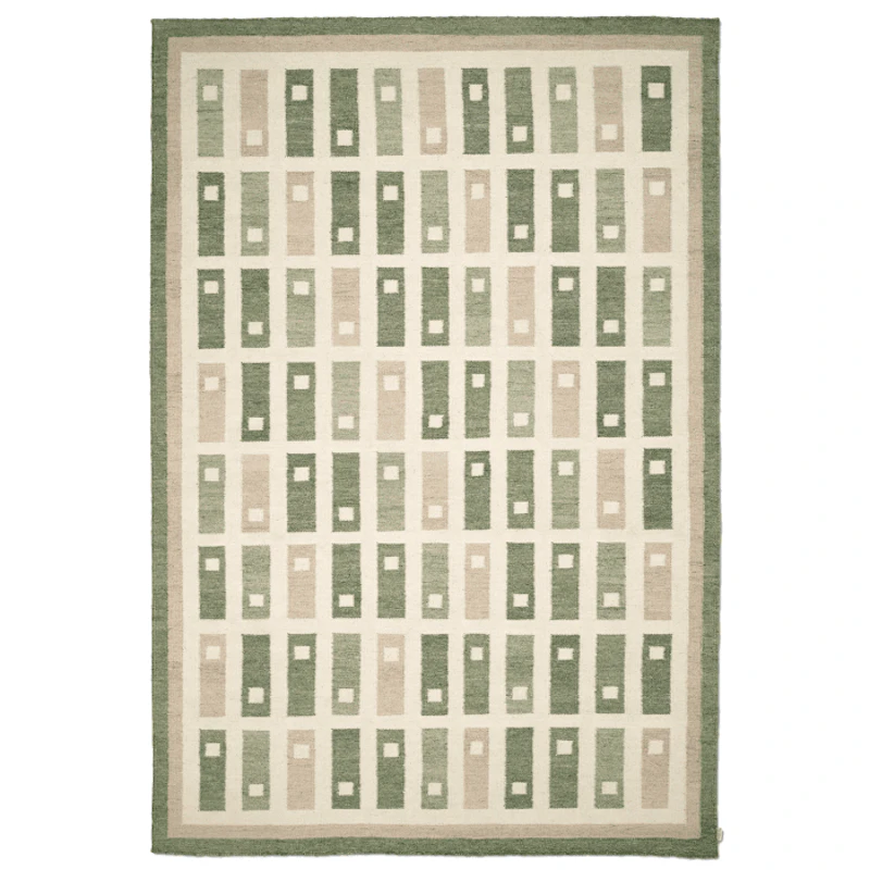 Fyrbo Wollteppich 250x350 cm, Grün