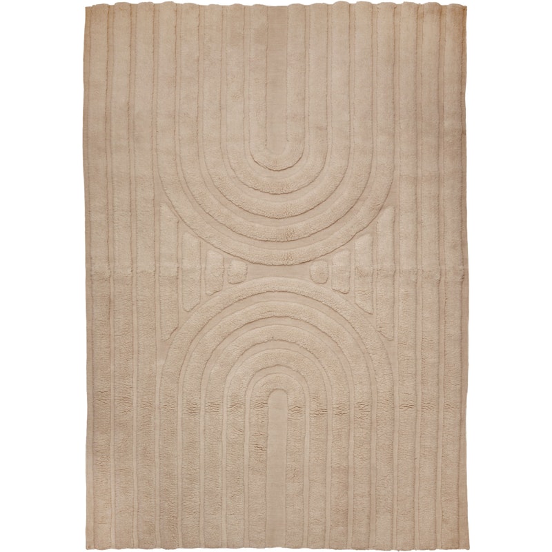 Curve Teppich 250x350 cm, Natural Beige