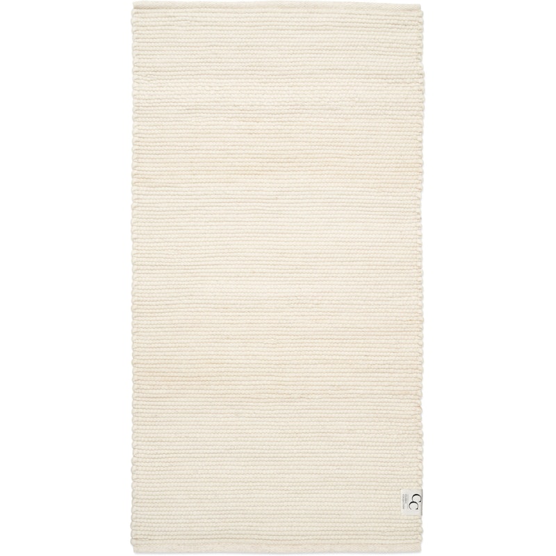 Merino Teppich 80x150 cm, Weiß
