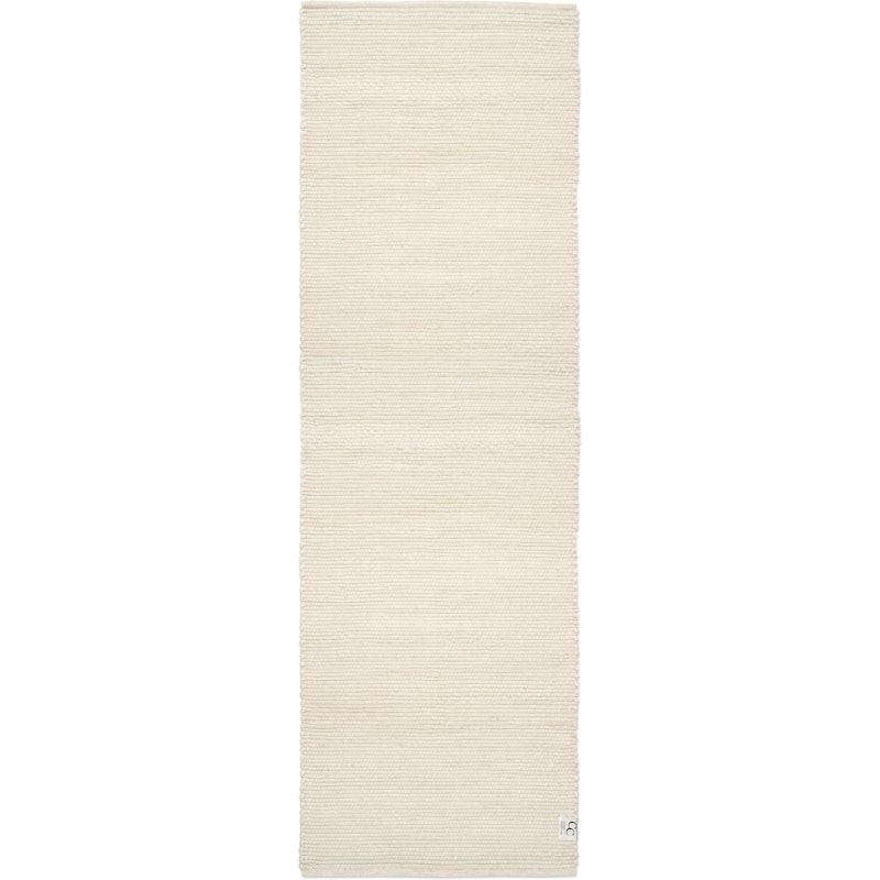 Merino Teppich 80x250 cm, Weiß