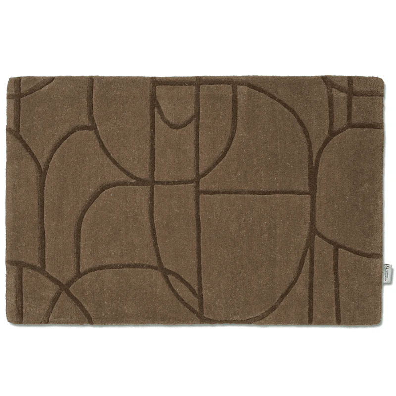 Modern Abstract Türmatte 60x90 cm, Braun