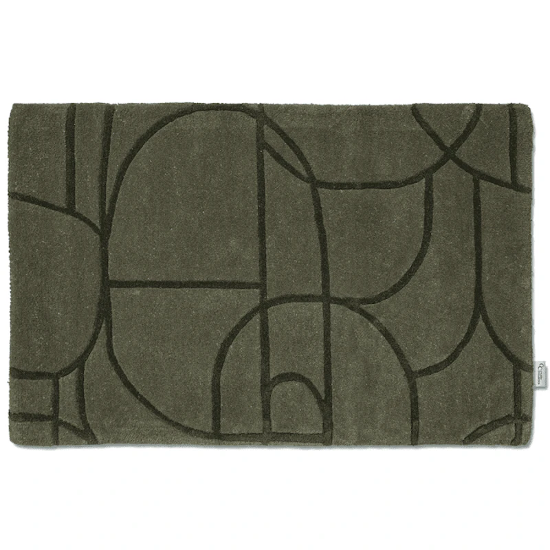 Modern Abstract Türmatte 60x90 cm, Grün