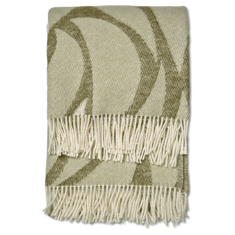 Leaf Wolldecke 130x180 cm, Grün