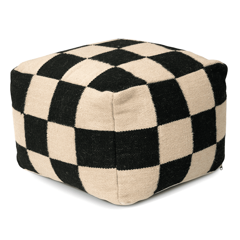 Square Pouf 50x50 cm, Schwarz