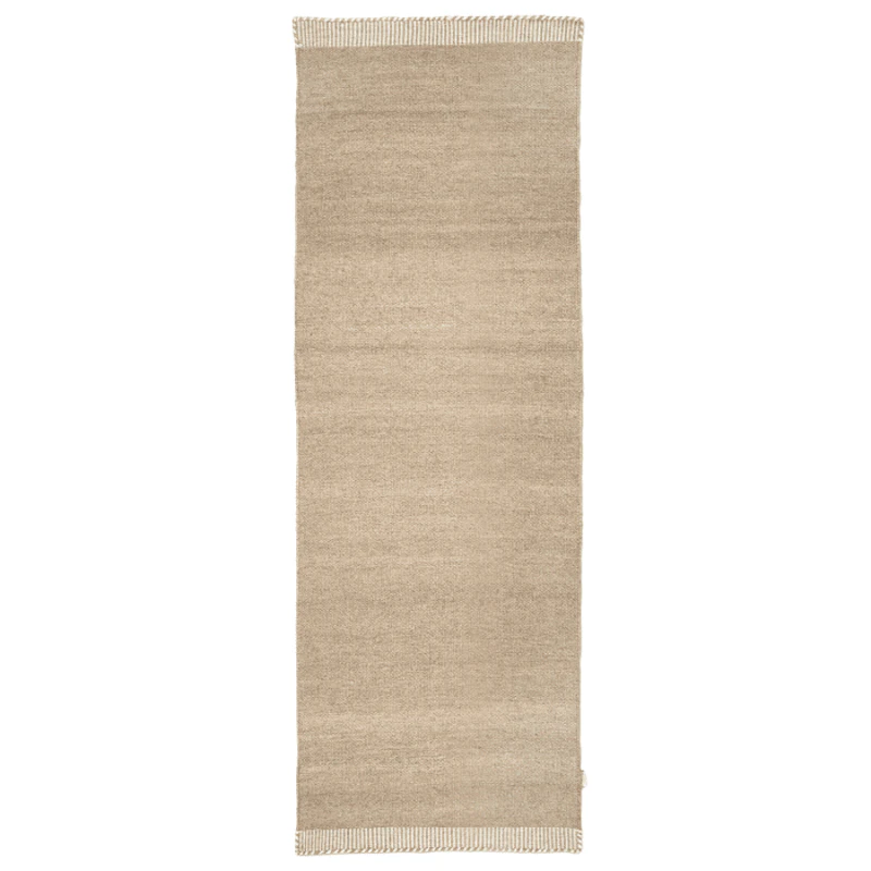 Pure Wollteppich 80x250 cm, Natural Beige