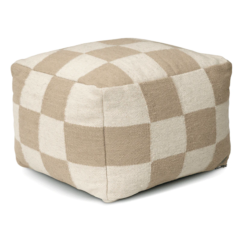 Square Pouf 50x50 cm, Beige