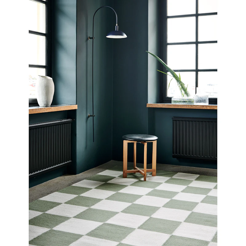 Square Teppich 170x230 cm, Weiß/Grün