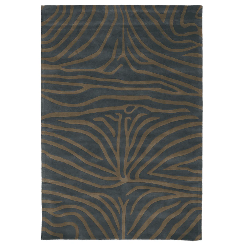 Zebra Wollteppich 200x300 cm, Horizon Blue