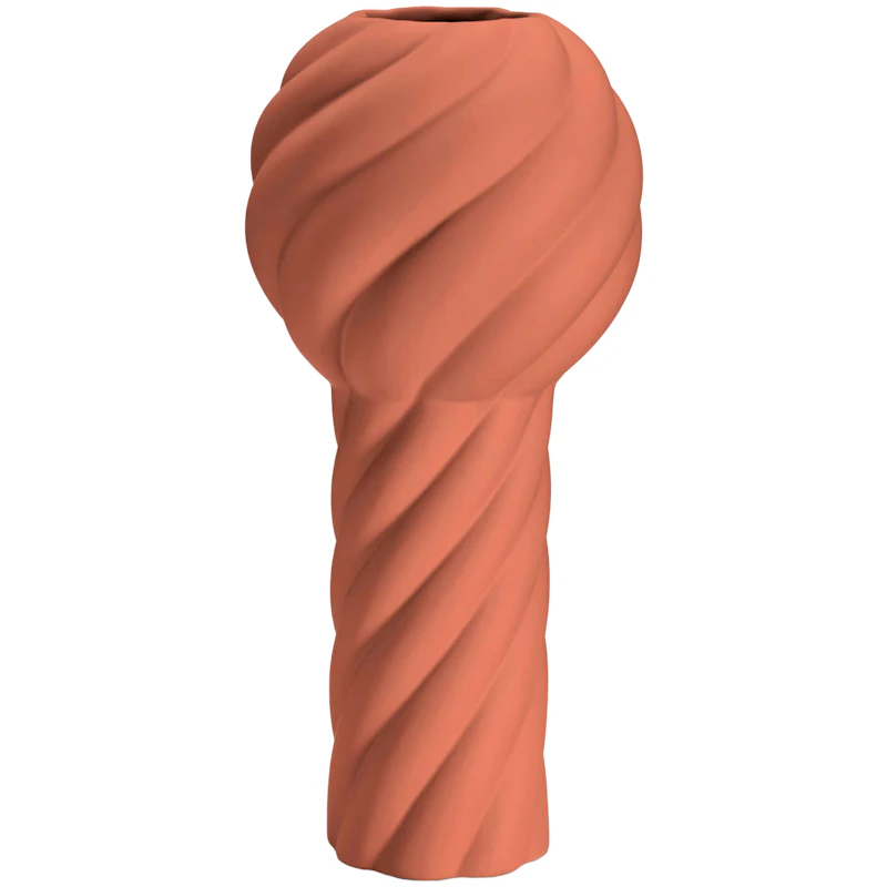 Twist Pillar Vase 34 cm, Rot