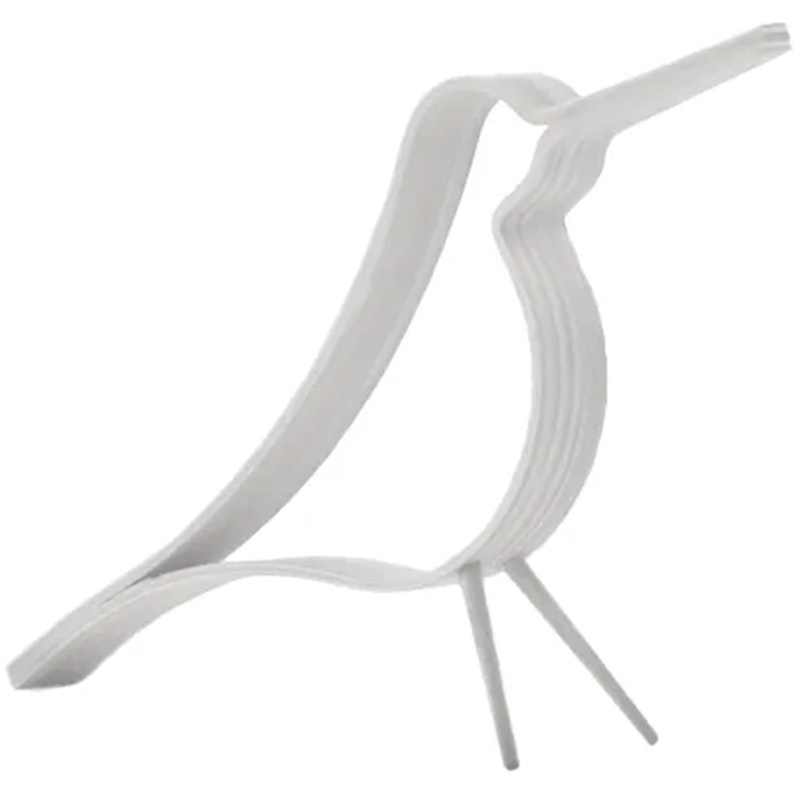 Woody Bird Dekoration 14 cm, Weiß