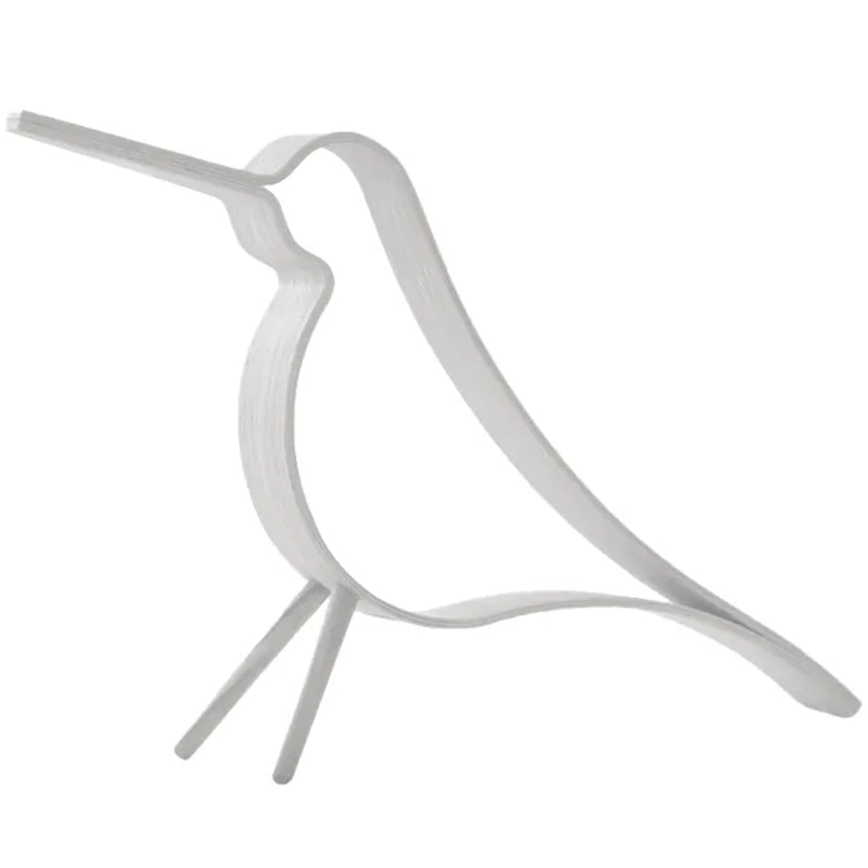 Woody Bird Dekoration 31 cm, Weiß