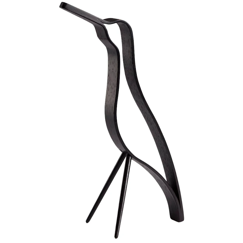 Woody Bird Dekoration Hoch 25 cm, Schwarz Gebeizte Eiche