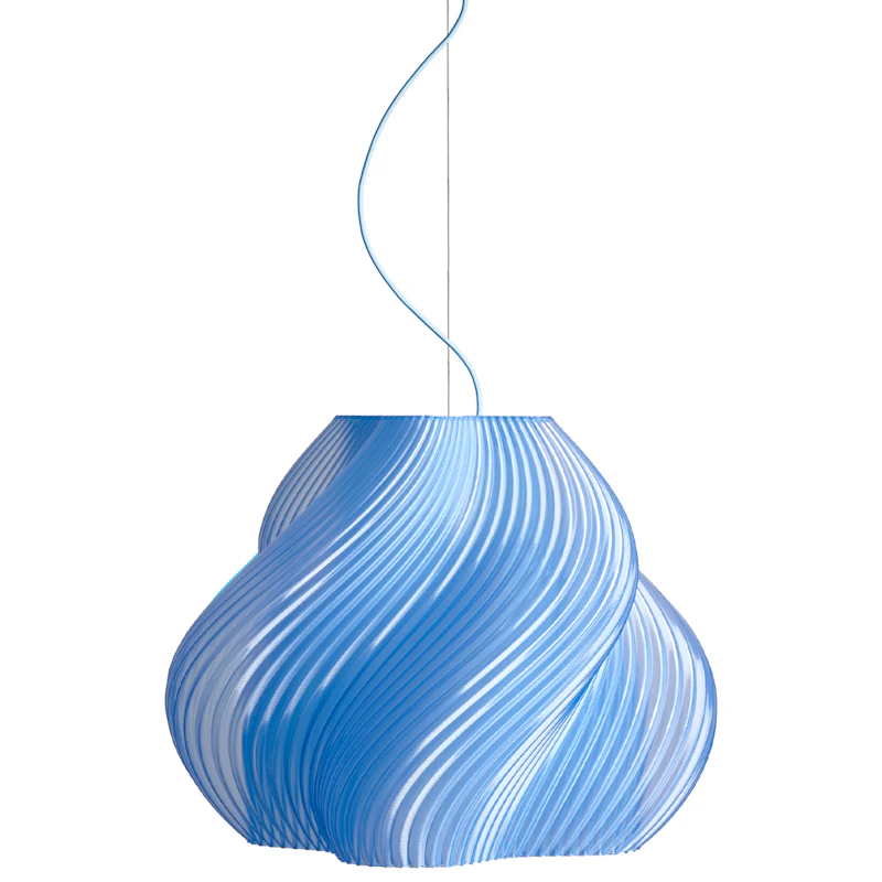 Soft Serve Hängelampe Mega, Chrom / Blueberry Sorbet