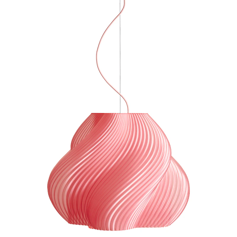 Soft Serve Hängelampe Mega, Chrom / Peach Sorbet