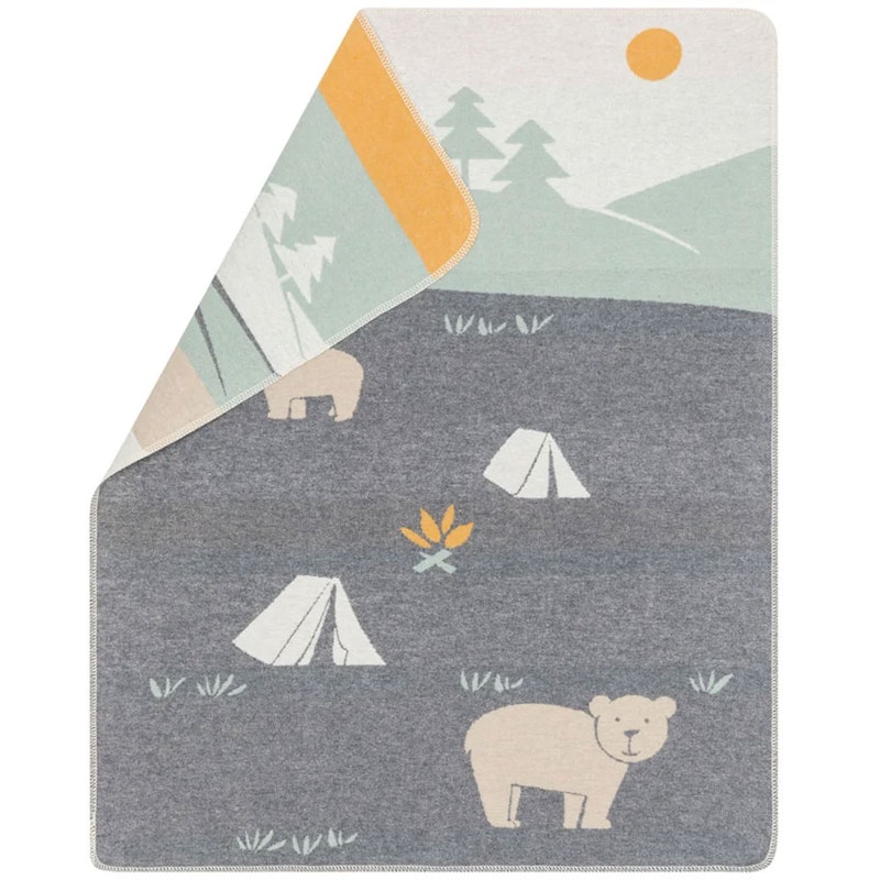 Juwel Babydecke 70x90 cm Bears on Camping, Grau