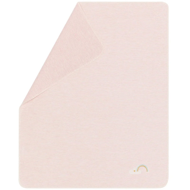 Juwel Babydecke 70x90 cm Stripes/Rainbow, Rosa