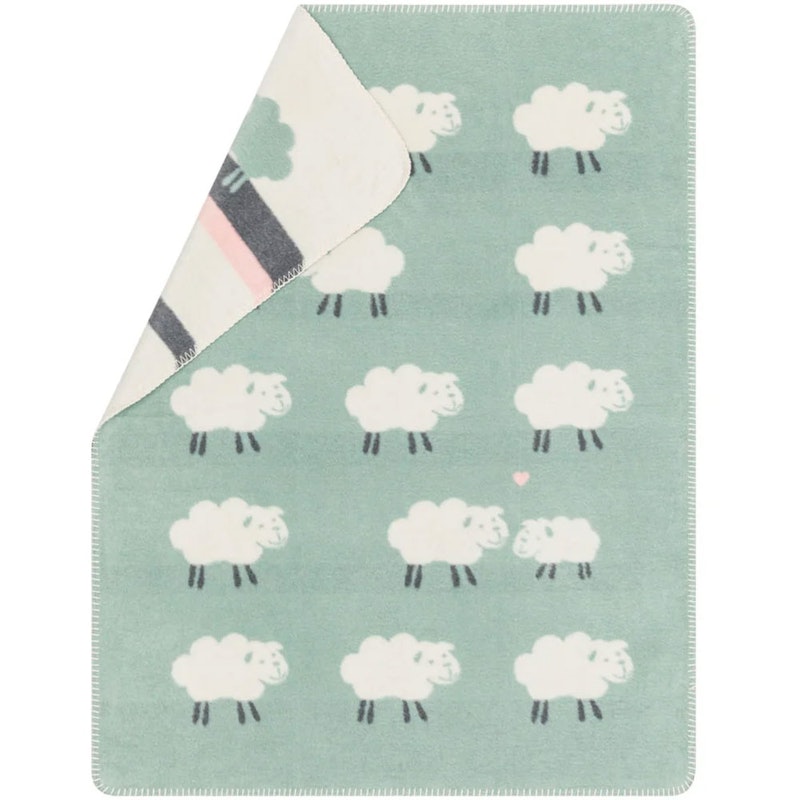 Mila Babydecke 75x100 cm Sheep, Light Green