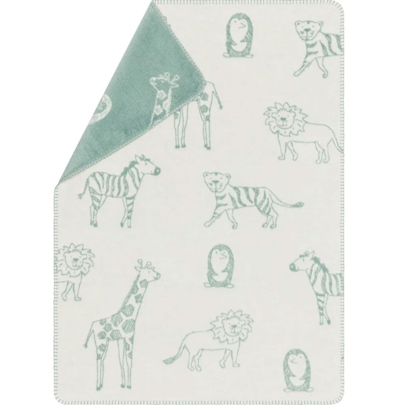 Panda Babydecke 75x100 cm In the jungle, Light Green