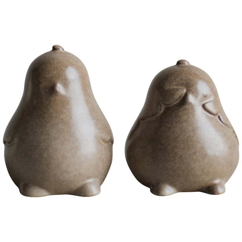 Chubby Chicken Dekoration 2-er Set, Beige