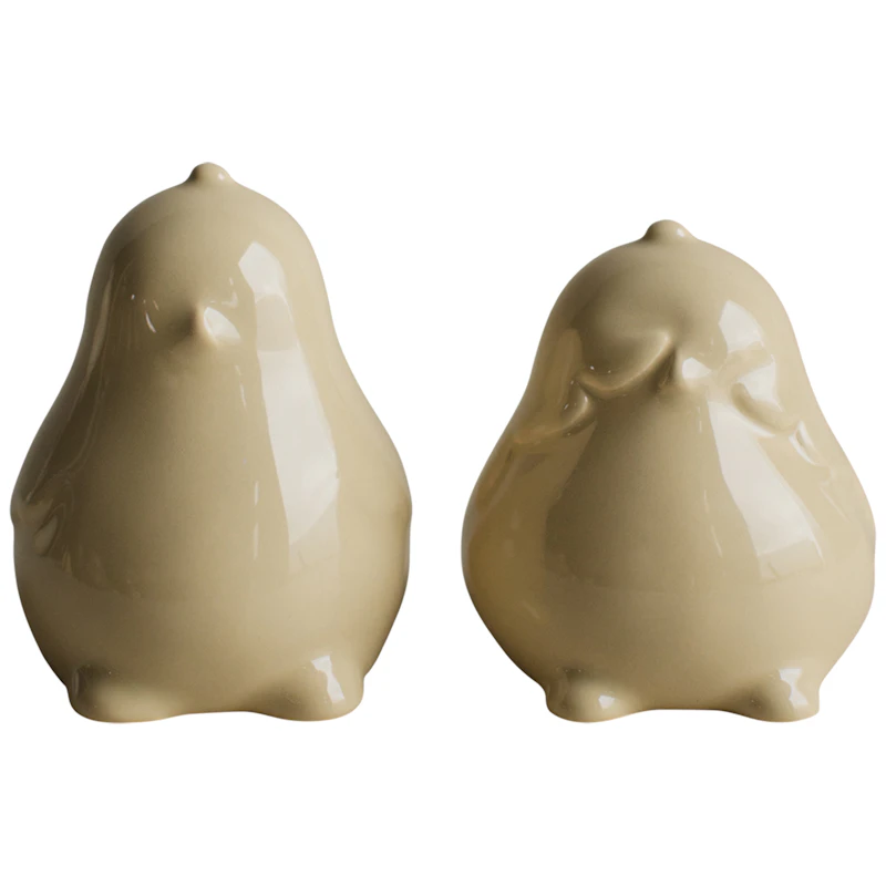 Chubby Chicken Dekoration 2-er Set, Gelb