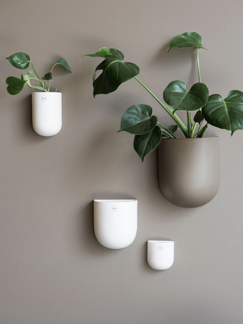 Cut Wall Pot Medium, White Wand-Blumentopf, M Weiß