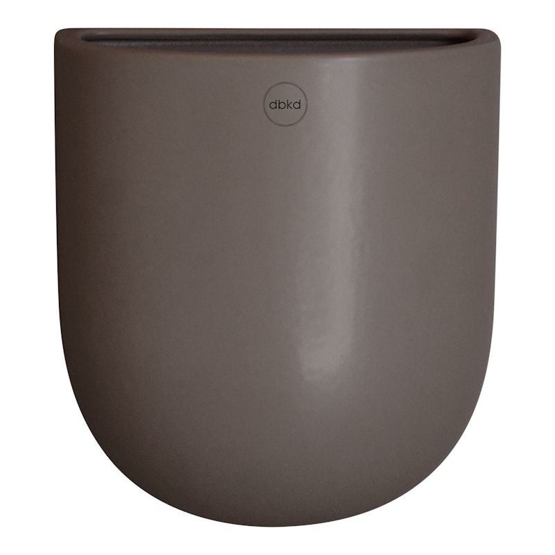 Cut Wall Pot Medium, White Wand-Blumentopf, M Dust