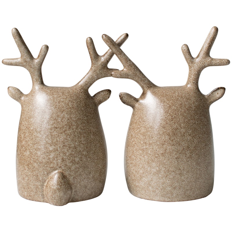 Deer Twins Dekorationen, Beige
