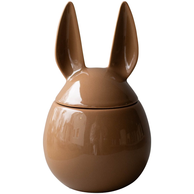 Eating Rabbit Dose Mit Deckel 11,5 cm, Shiny Nougat