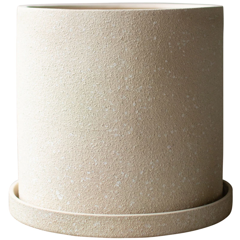 Grow structure Topf Mit Unterteller 30 cm, Creme