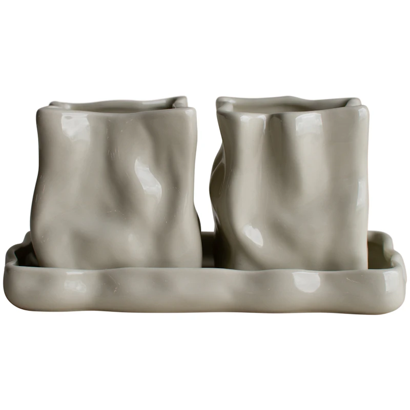 Herb Topf 2-er Set, Creme