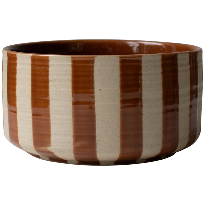 Line Stripe Schüssel / Topf, Nougat