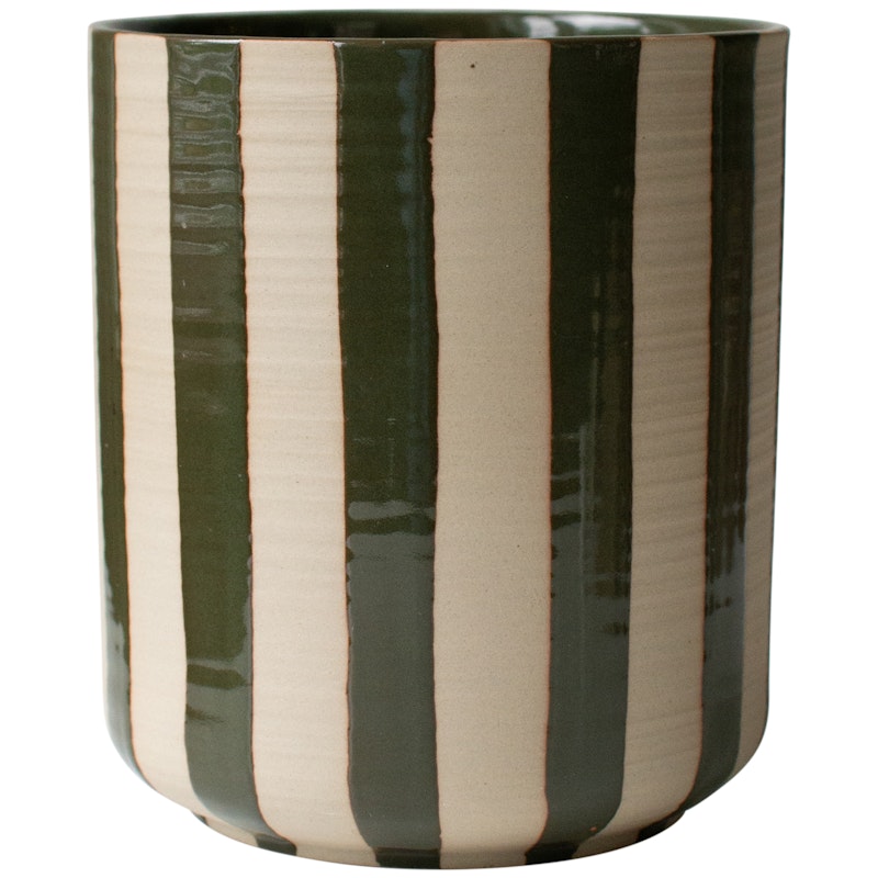 Line Stripe Topf, Grün