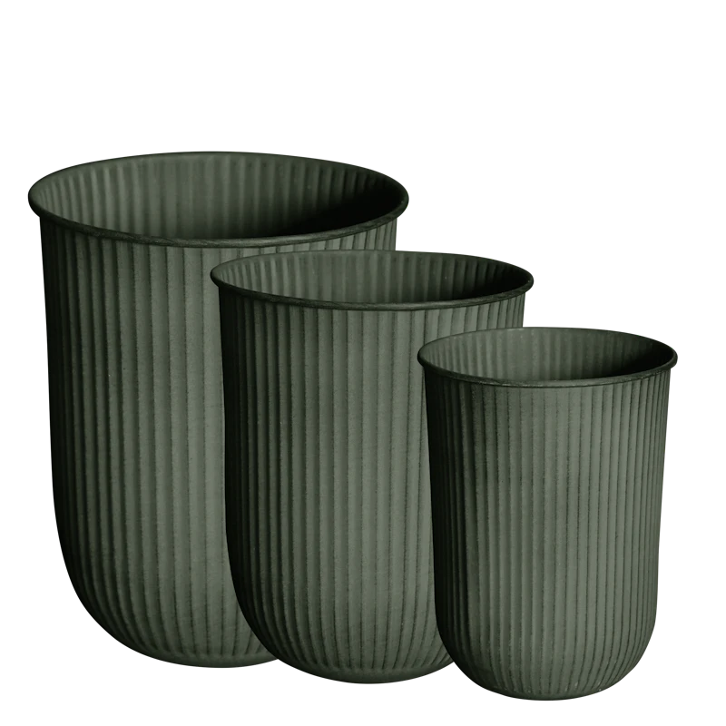Out Stripe Töpfe 3-er Set, Grün