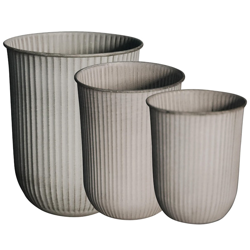 Out Stripe Töpfe 3-er Set, Beige