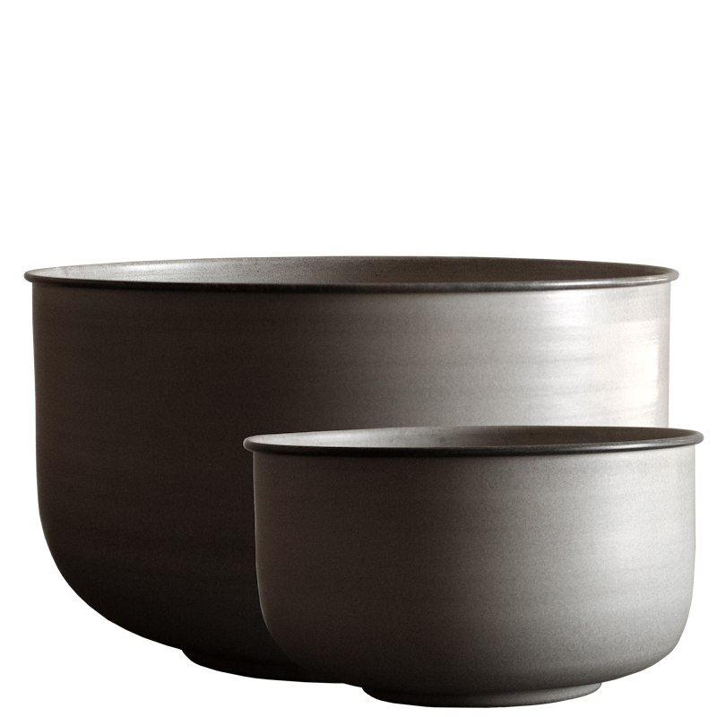 Out Wide Outdoor-Topfe 2-er Set, Beige