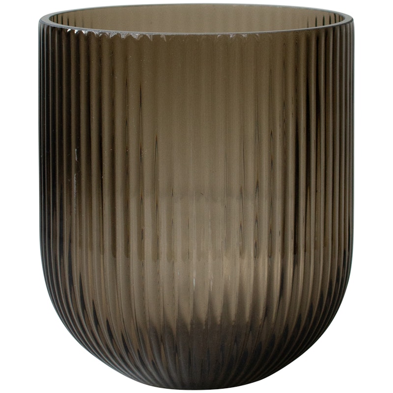 Simple Stripe Vase 18 cm, Braun