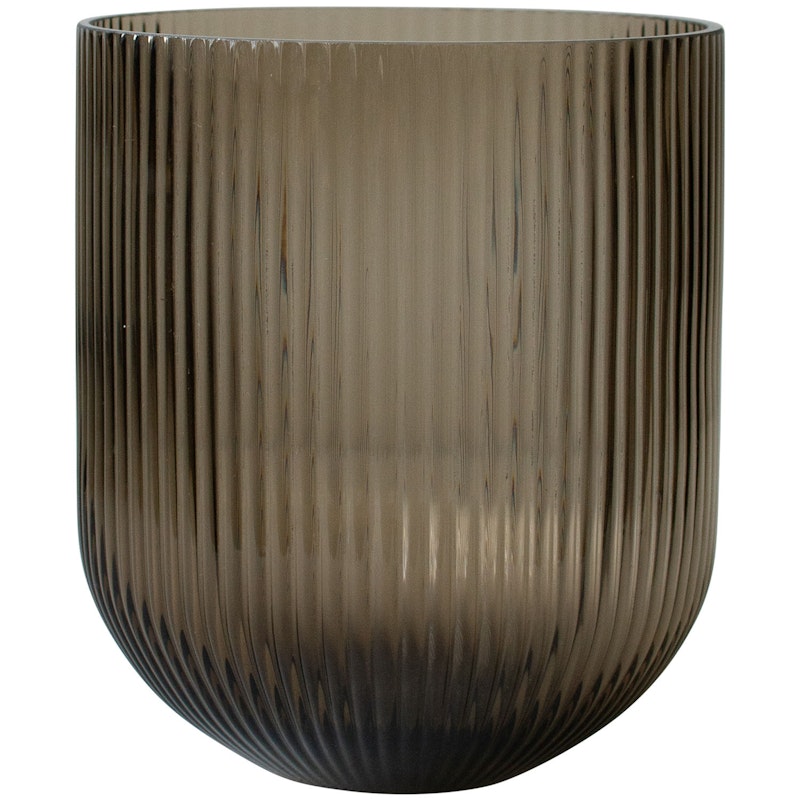 Simple Stripe Vase 22 cm, Braun